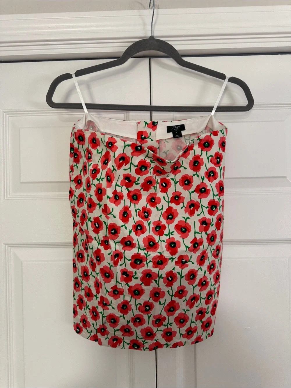 J. Crew Red Poppy Floral Skirt (Size 4)